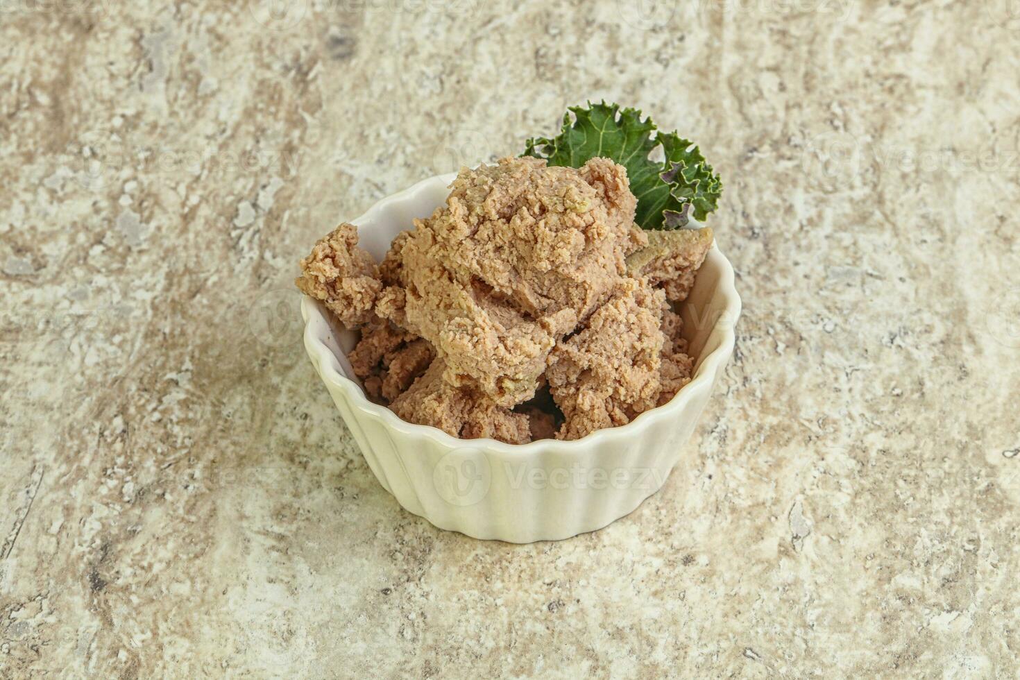 Liver pate in the bowl photo