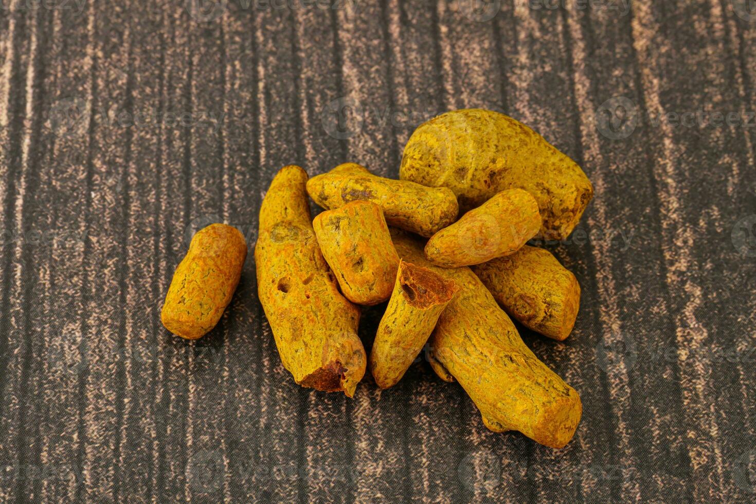 Indian spices - Turmeric root Curcuma photo
