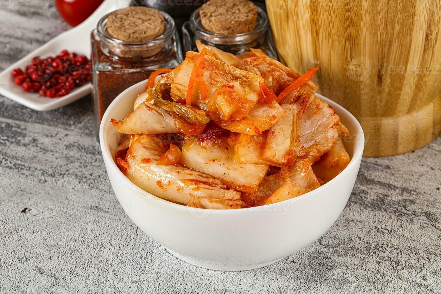 Korean cuisine fermented cabbage kimchi photo