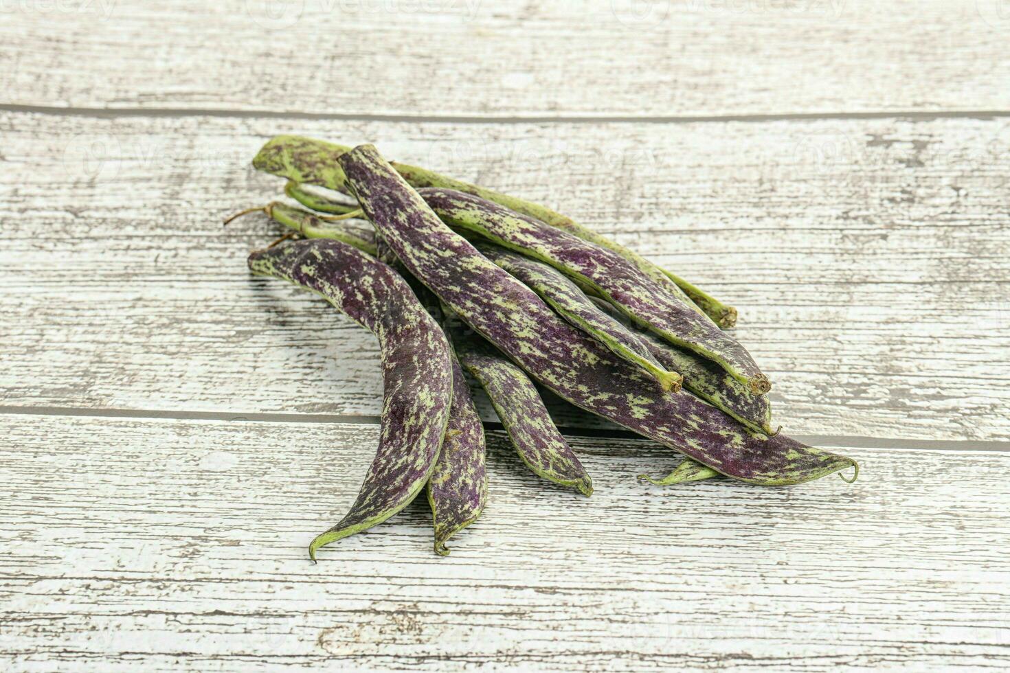Raw green bean string heap photo