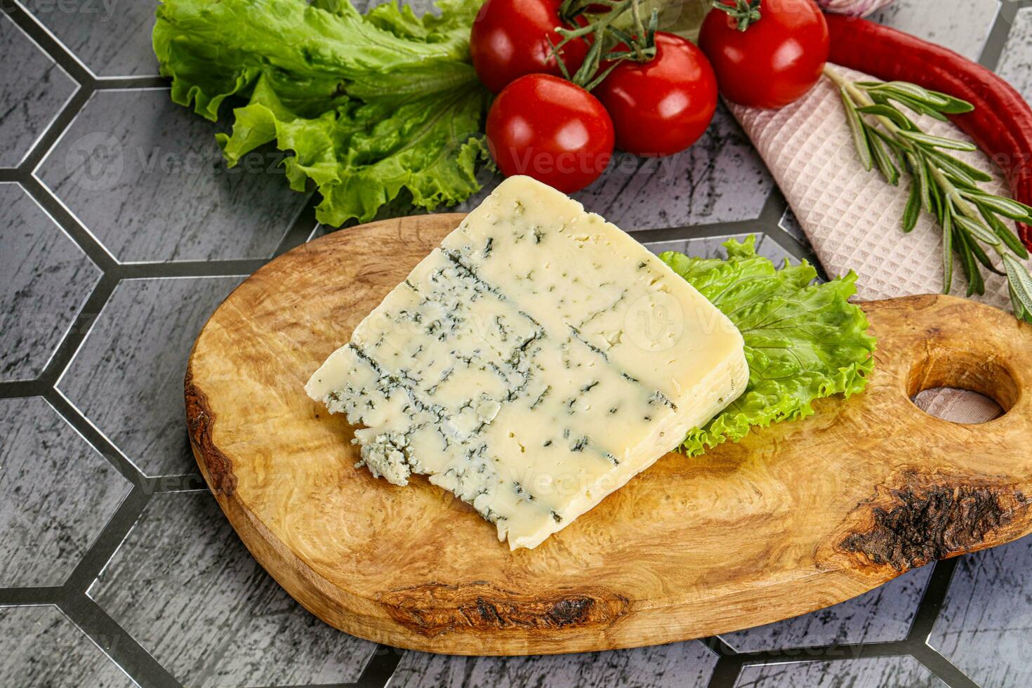 Gourmet blue cheese with mold photo