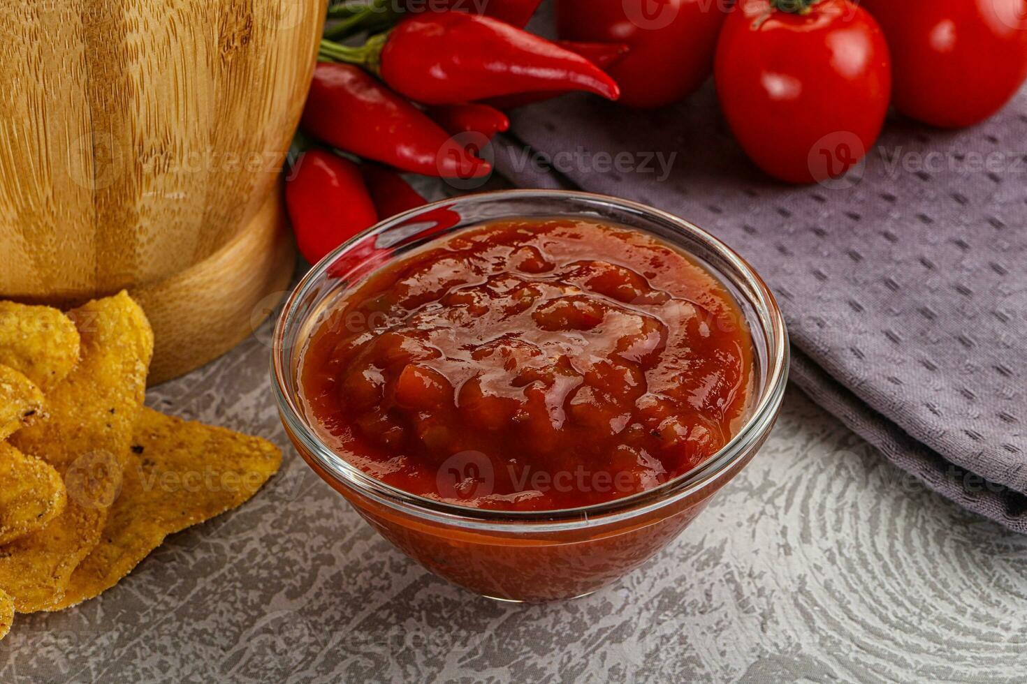 Spicy mexican sauce Salsa dip photo