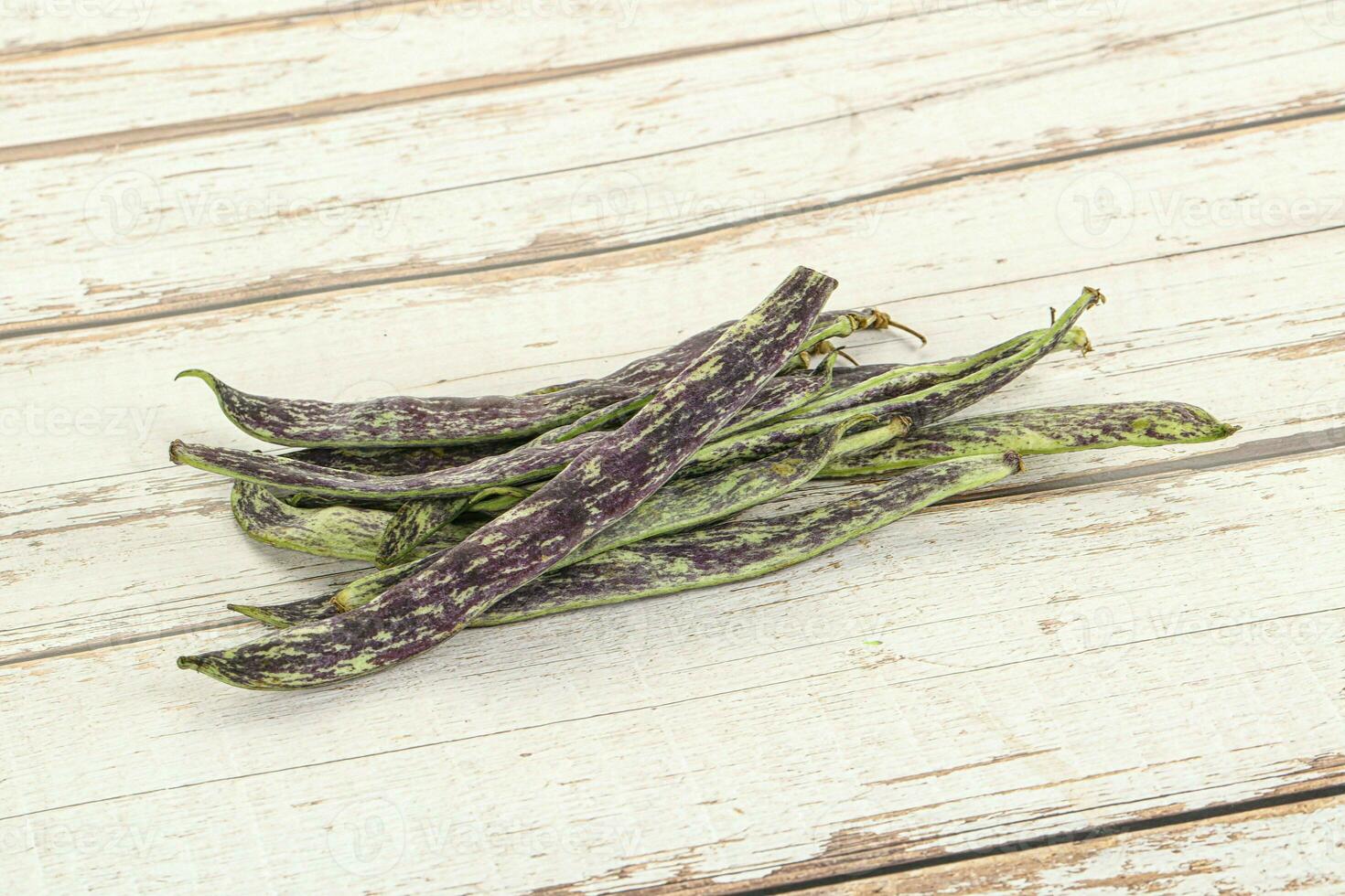 Raw green bean string heap photo