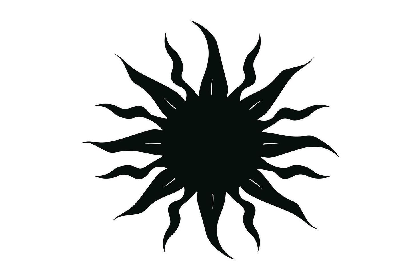Sun Design Silhouette vector