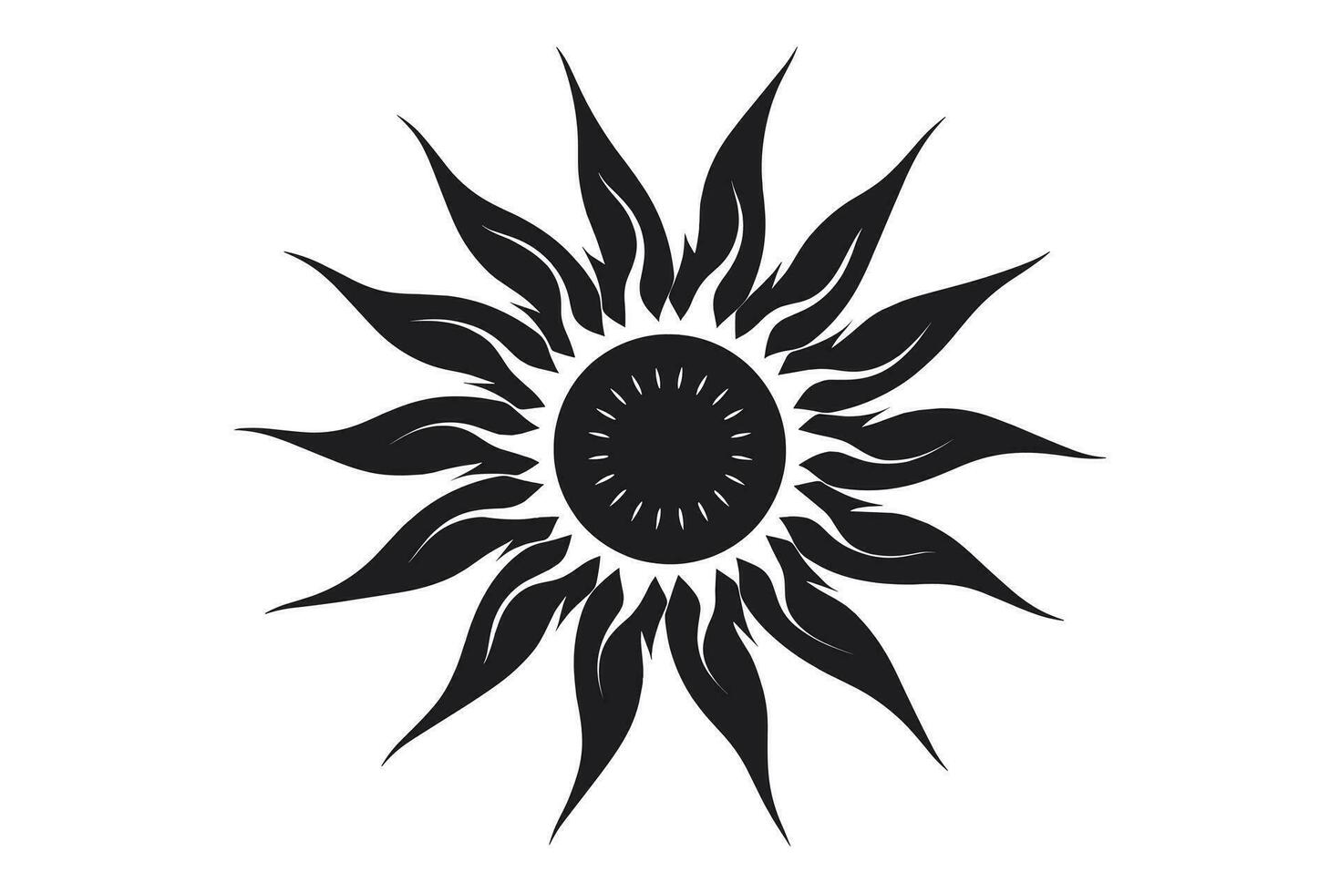 Sun Design Silhouette vector