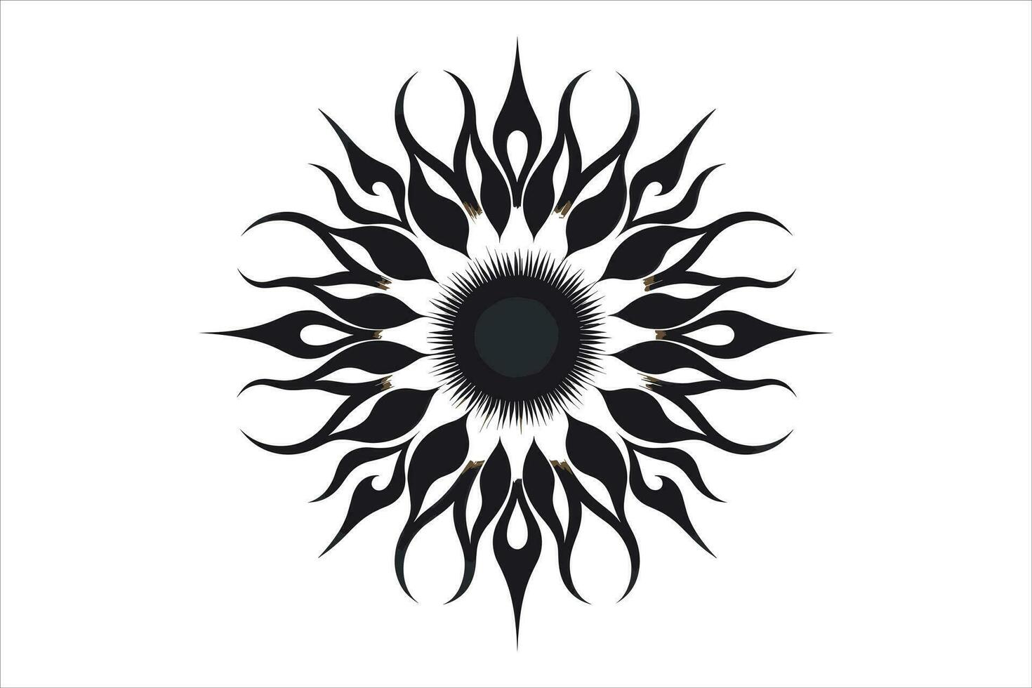 Sun Design Silhouette vector