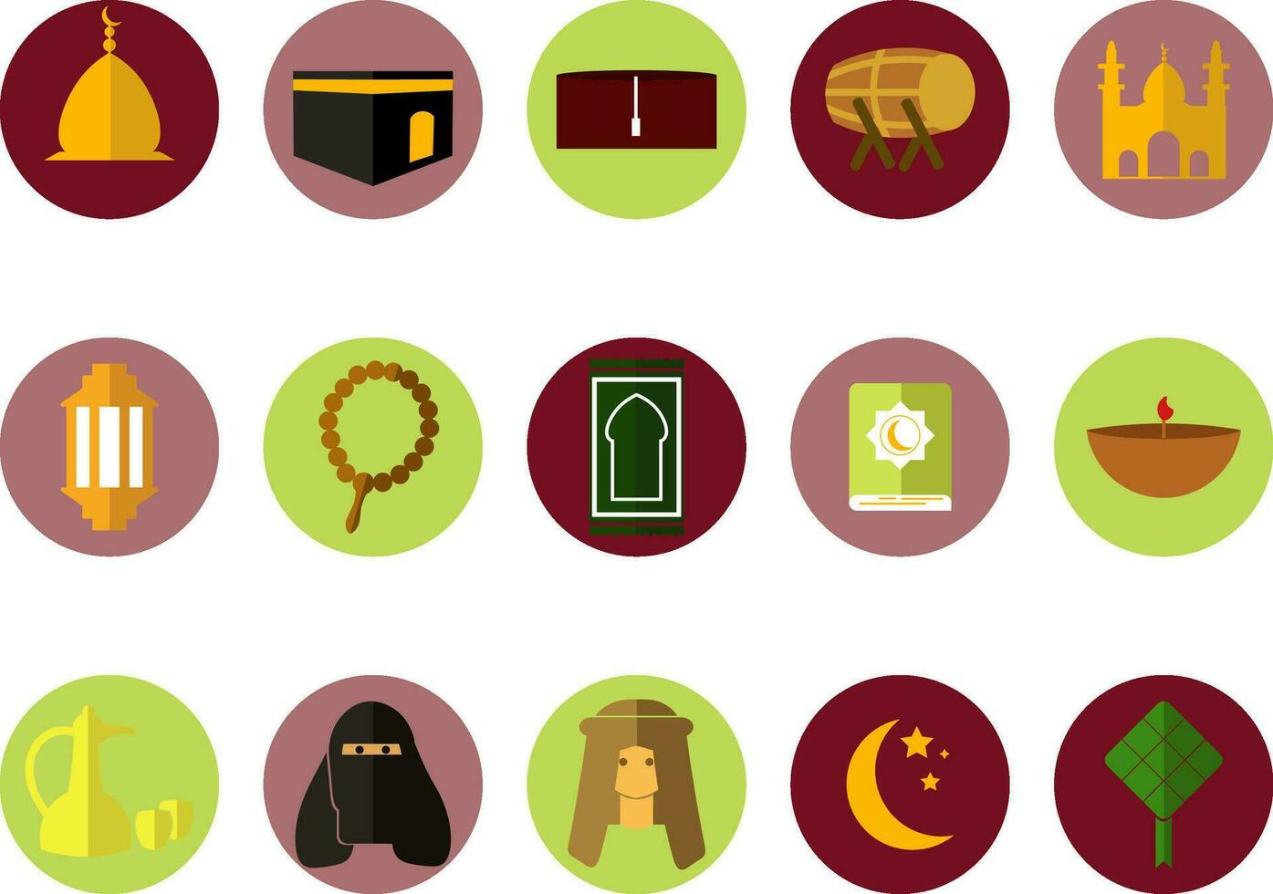 islam icono colección vector