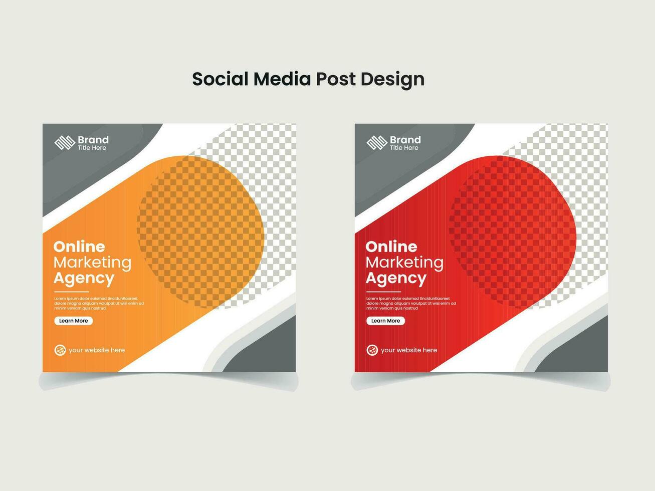 Color full social media banner digital marketing agency vector