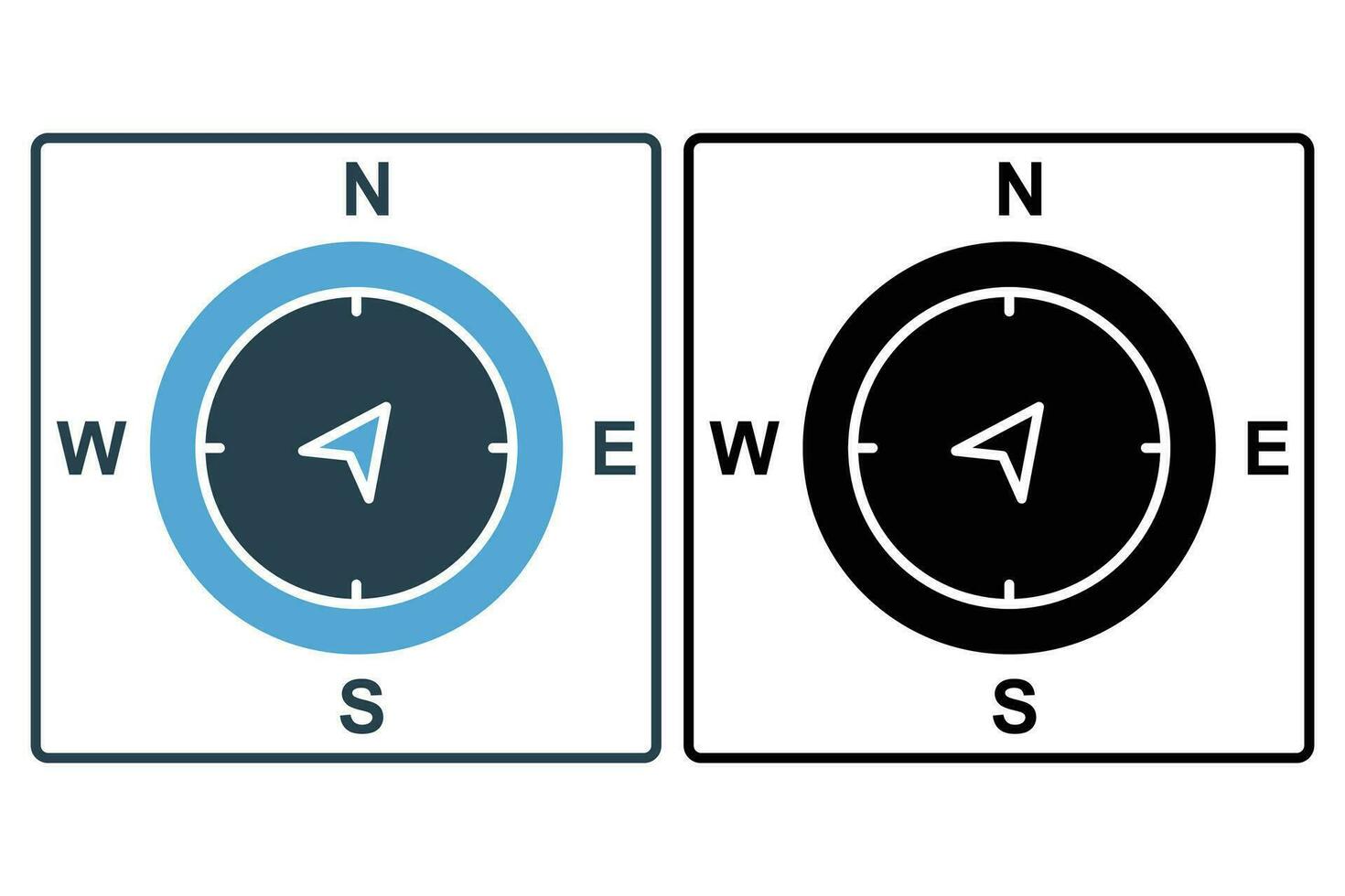 Compass icon. icon related to travel, direction and navigation. flat line icon style. element illustration vector