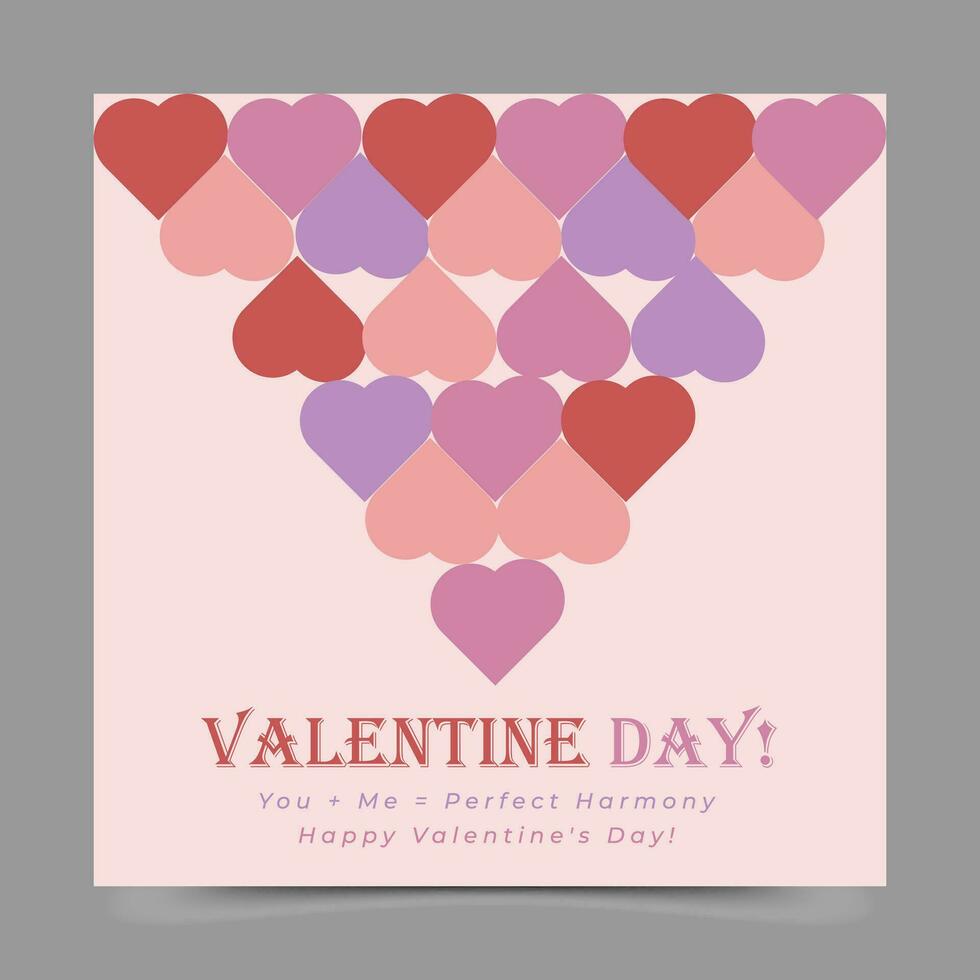 Happy Valentine's day social media banner template vector