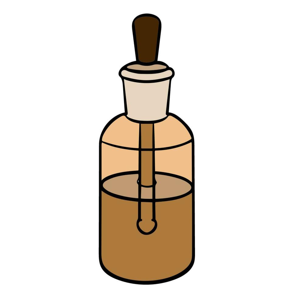 Bottle beauty serum storage vector illustration.  The vector is suitable to use for product labeling and poster.
