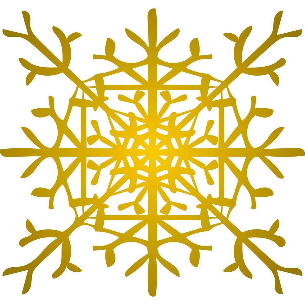 Gold Chrystal ornament with white background.  The vector is suitable to use for abstract background.
