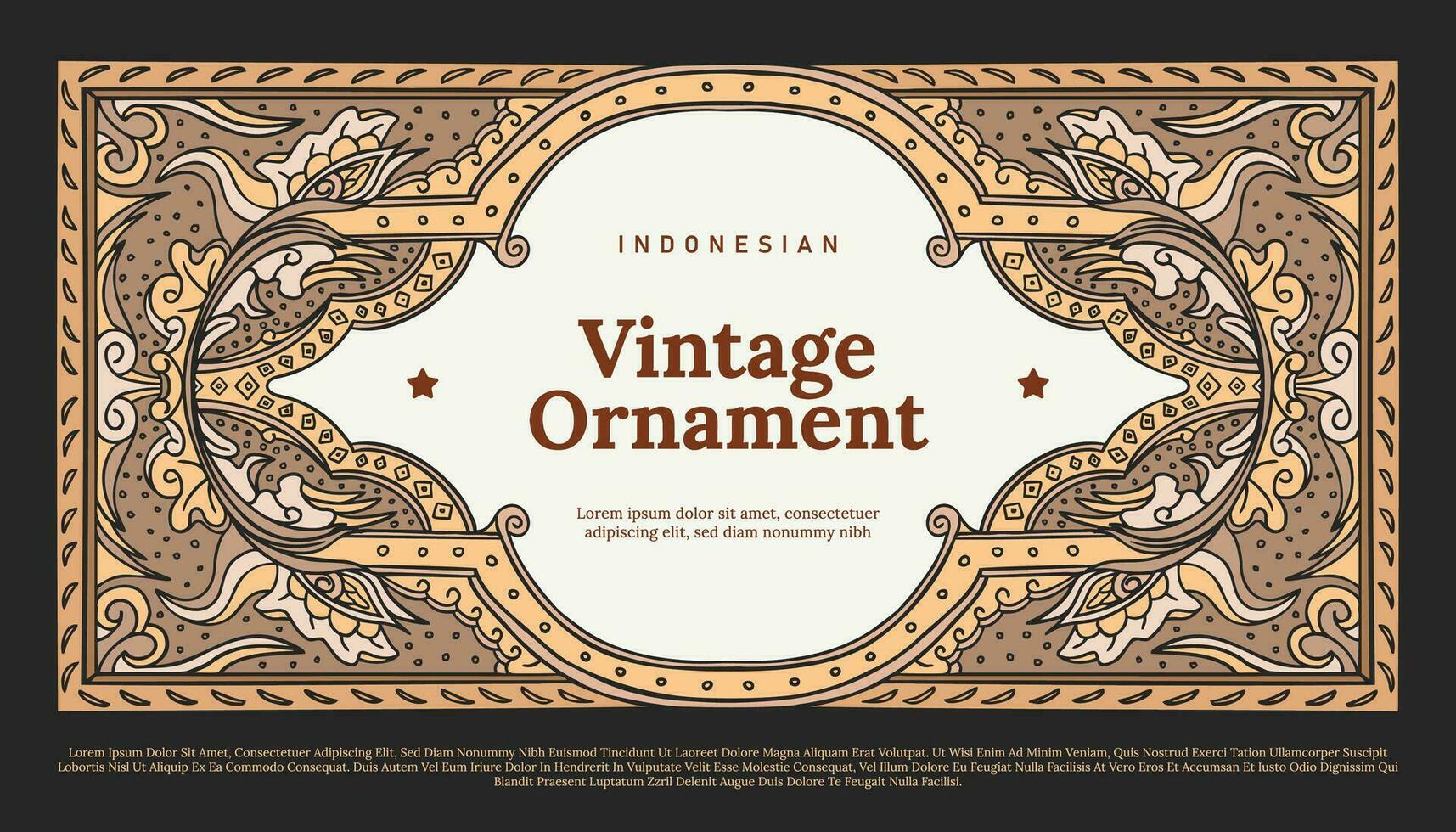 indonesia vintage ornament design layout idea vector