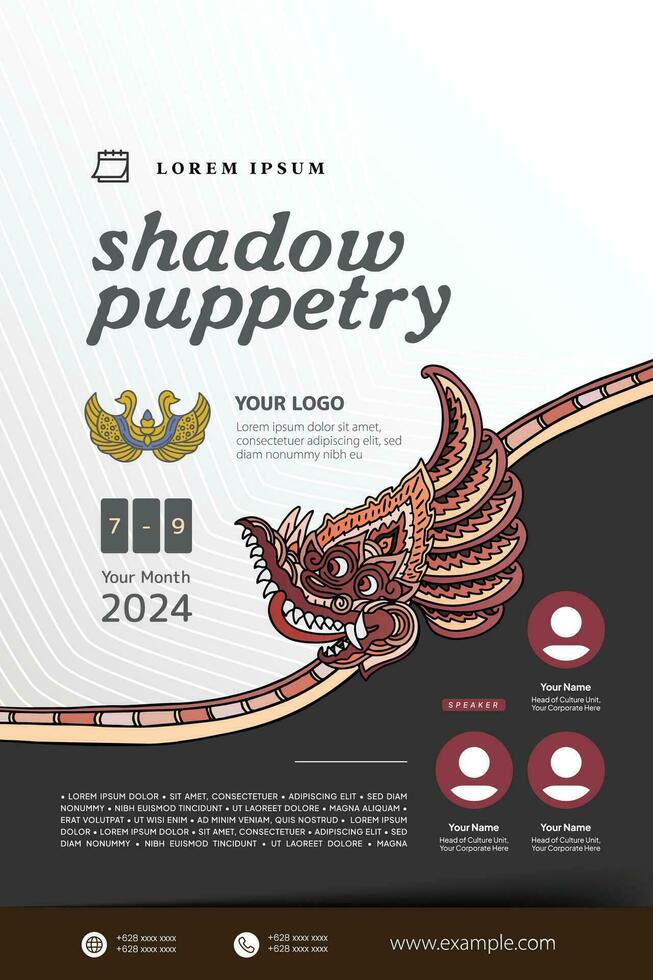 Creative Cultural design layout template background with luxury javanese ornament vector