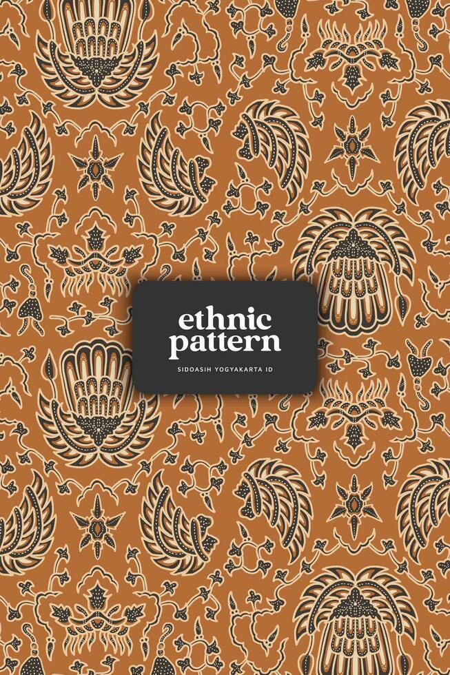 Sidoasih batik pattern Yogyakarta batik vector design