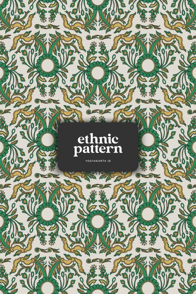 Indonesia ethnic pattern with javanese ornament vector