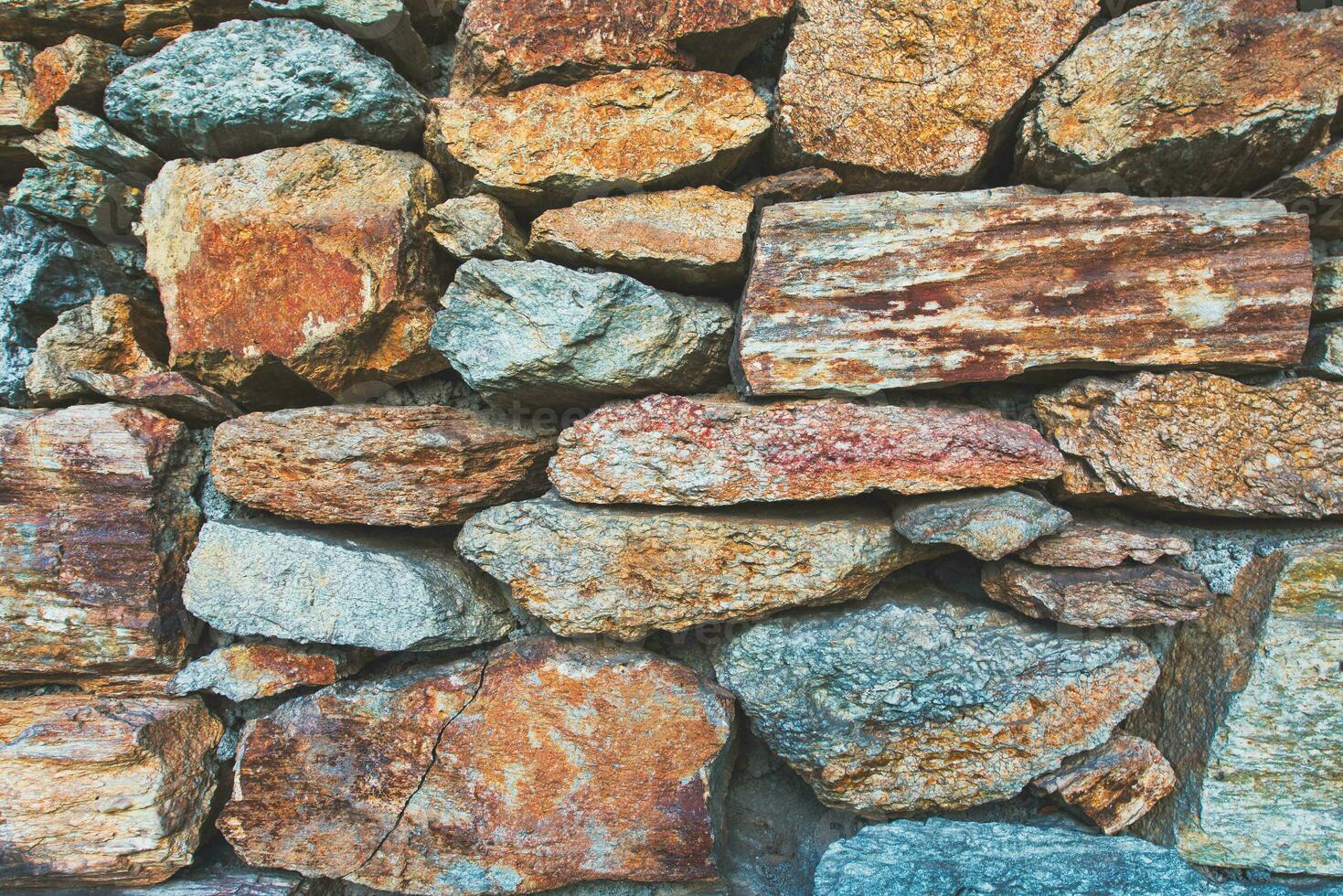 Dry stone wall photo