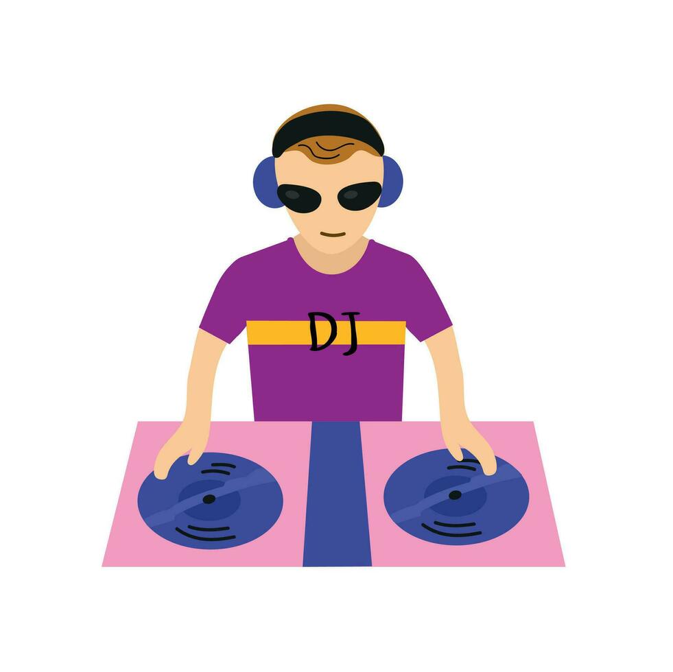 DJ icon clipart avatar logotype isolated vector illustration