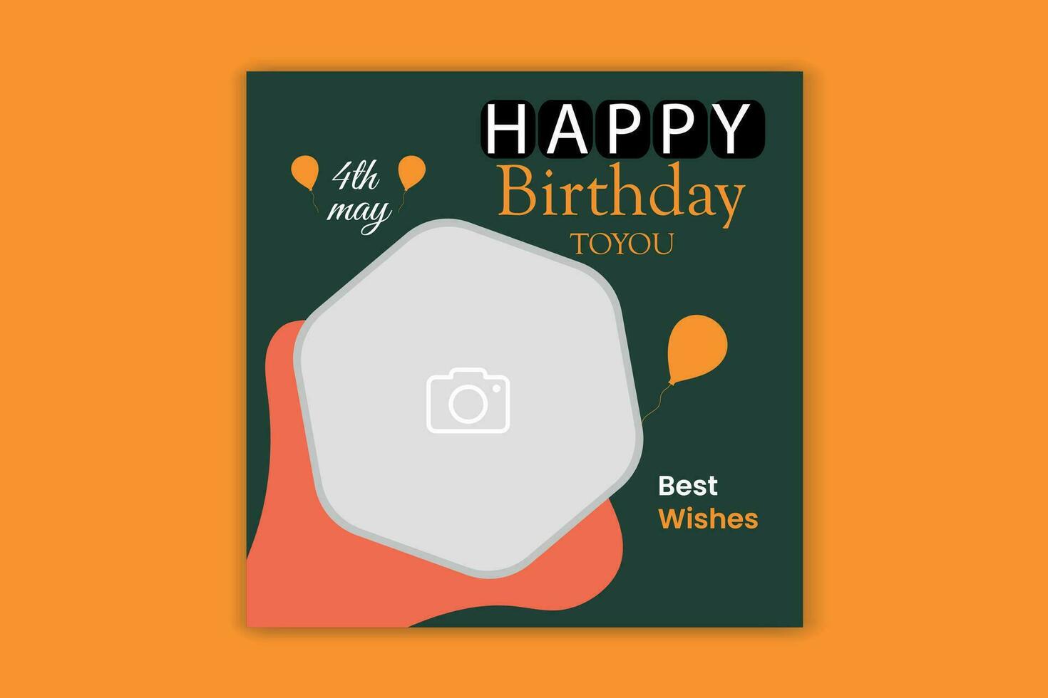 invitation card birthday social media post banner design vector