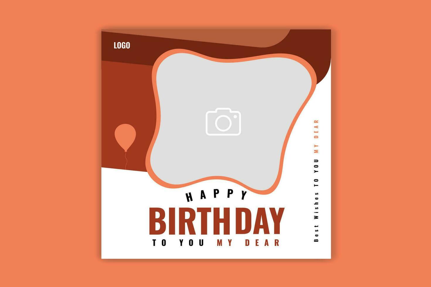 invitación tarjeta cumpleaños social medios de comunicación enviar bandera diseño vector