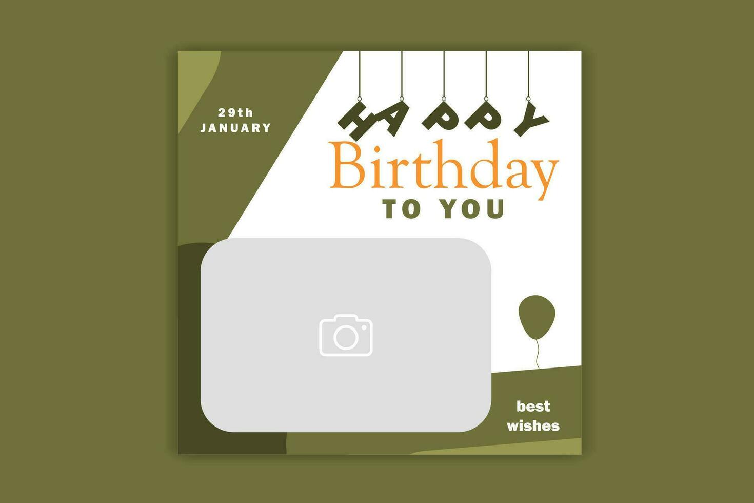 invitation card birthday social media post banner design vector