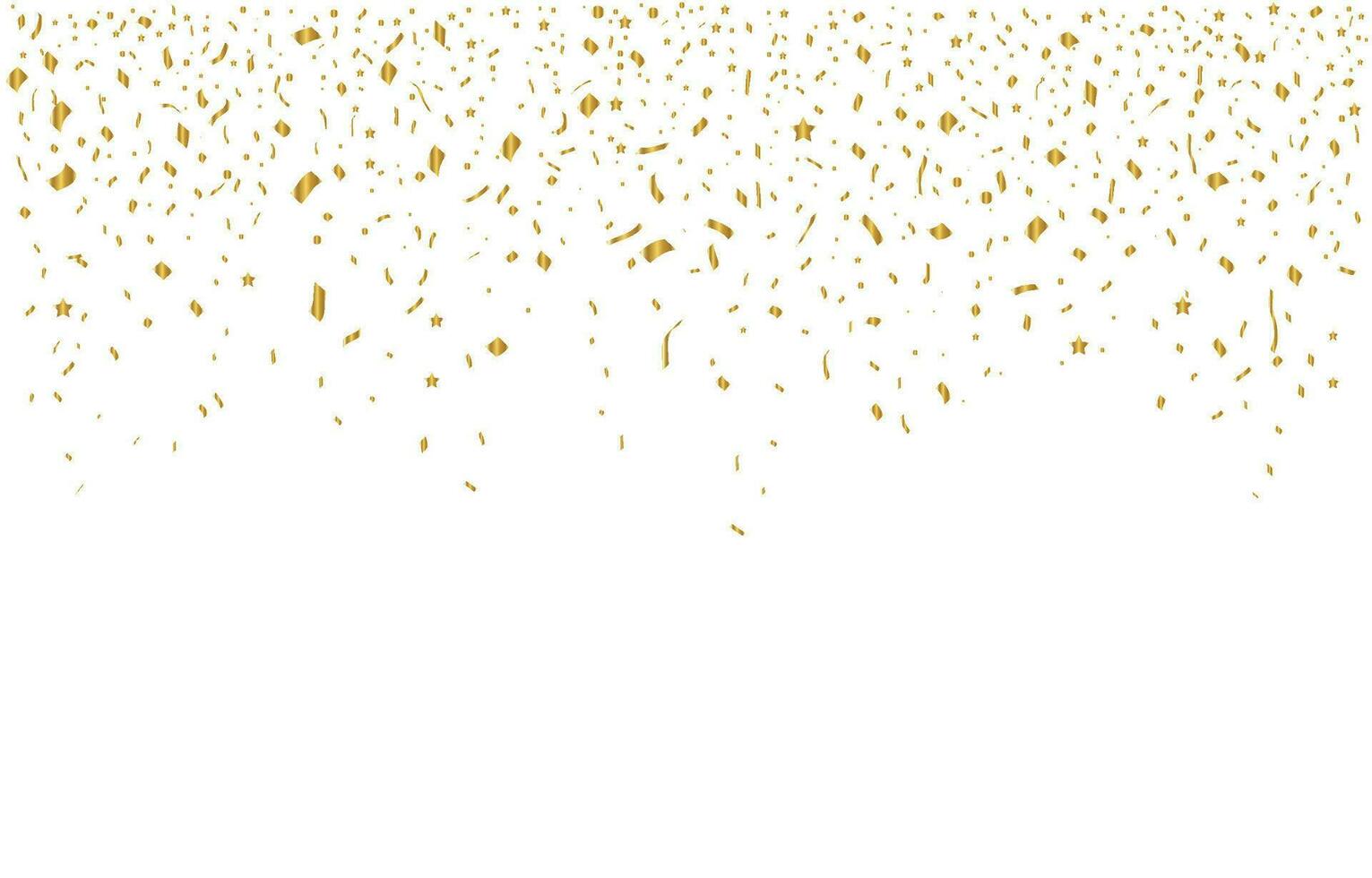 Vector confetti. Golden tinsel, confetti fall from the sky. Shiny confetti . Holiday, birthday.