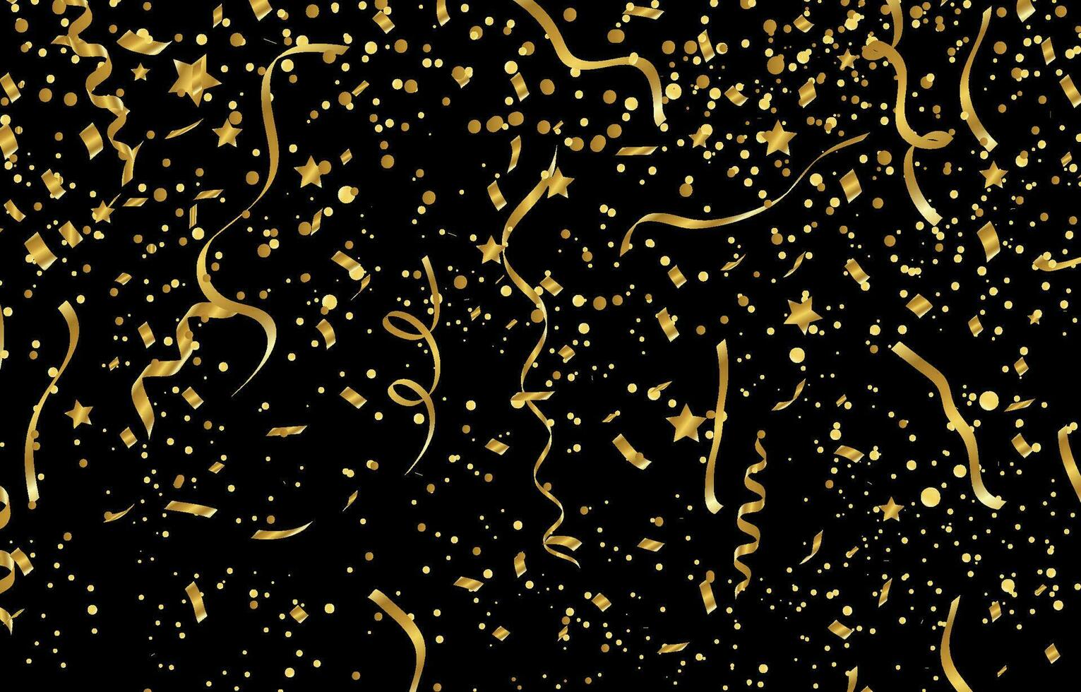 festive party with gold confetti in black background 36242680 Vector