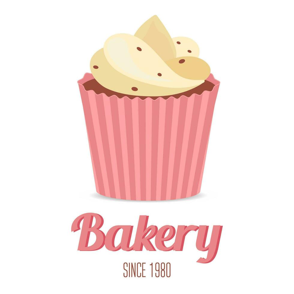 confectionery product, label, logo for bakery on white background vector