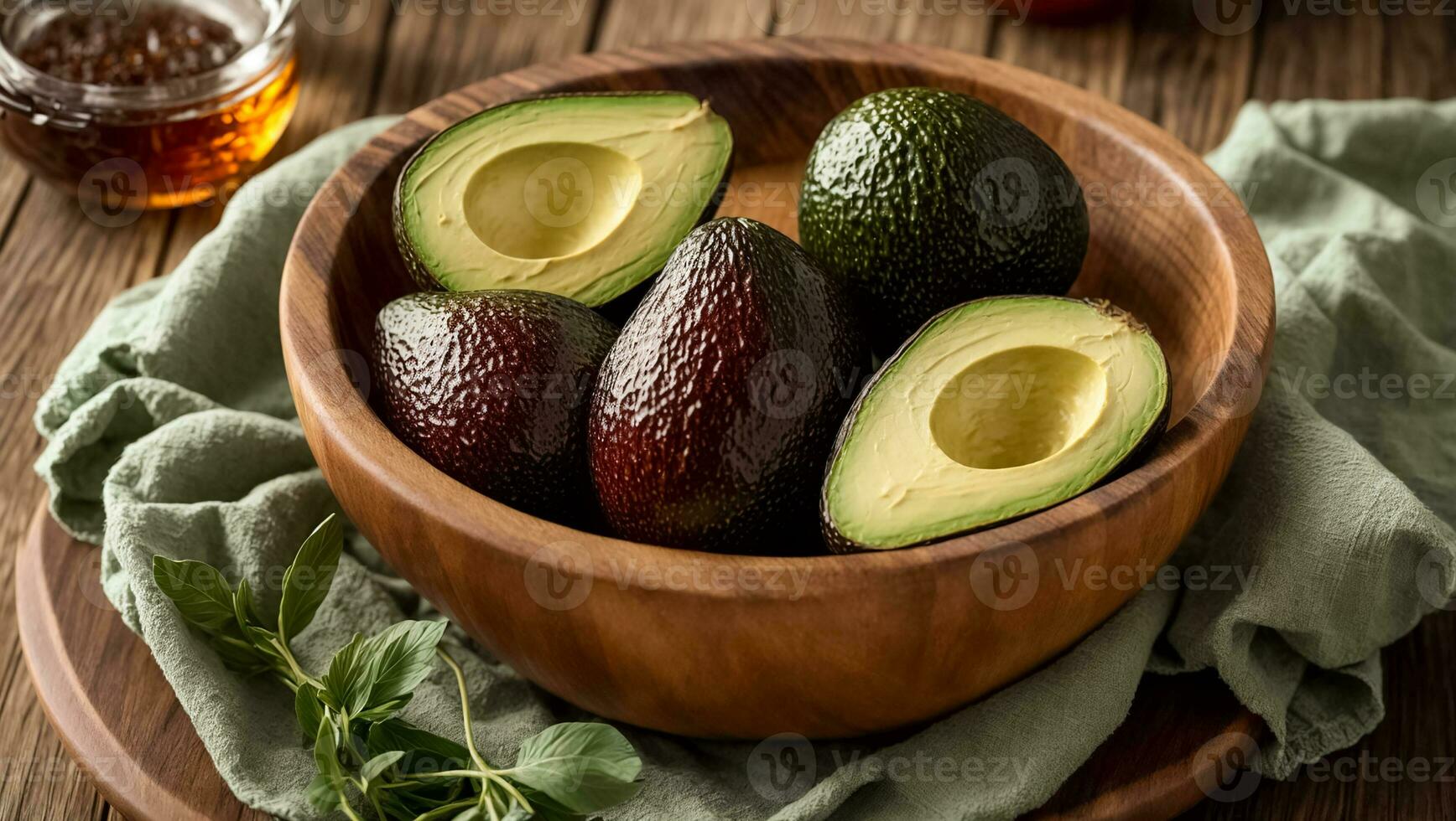 ai generado Fresco aguacate en el cocina foto