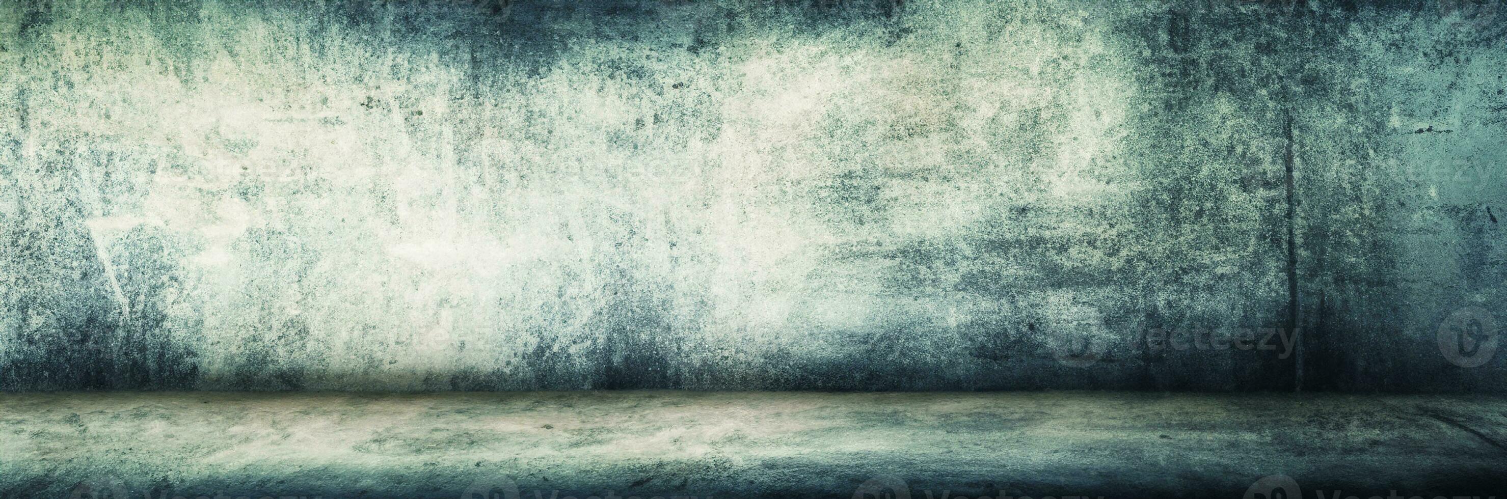 Dark and black horizontal empty cement wall studio wall and blank background banner for presented product photo