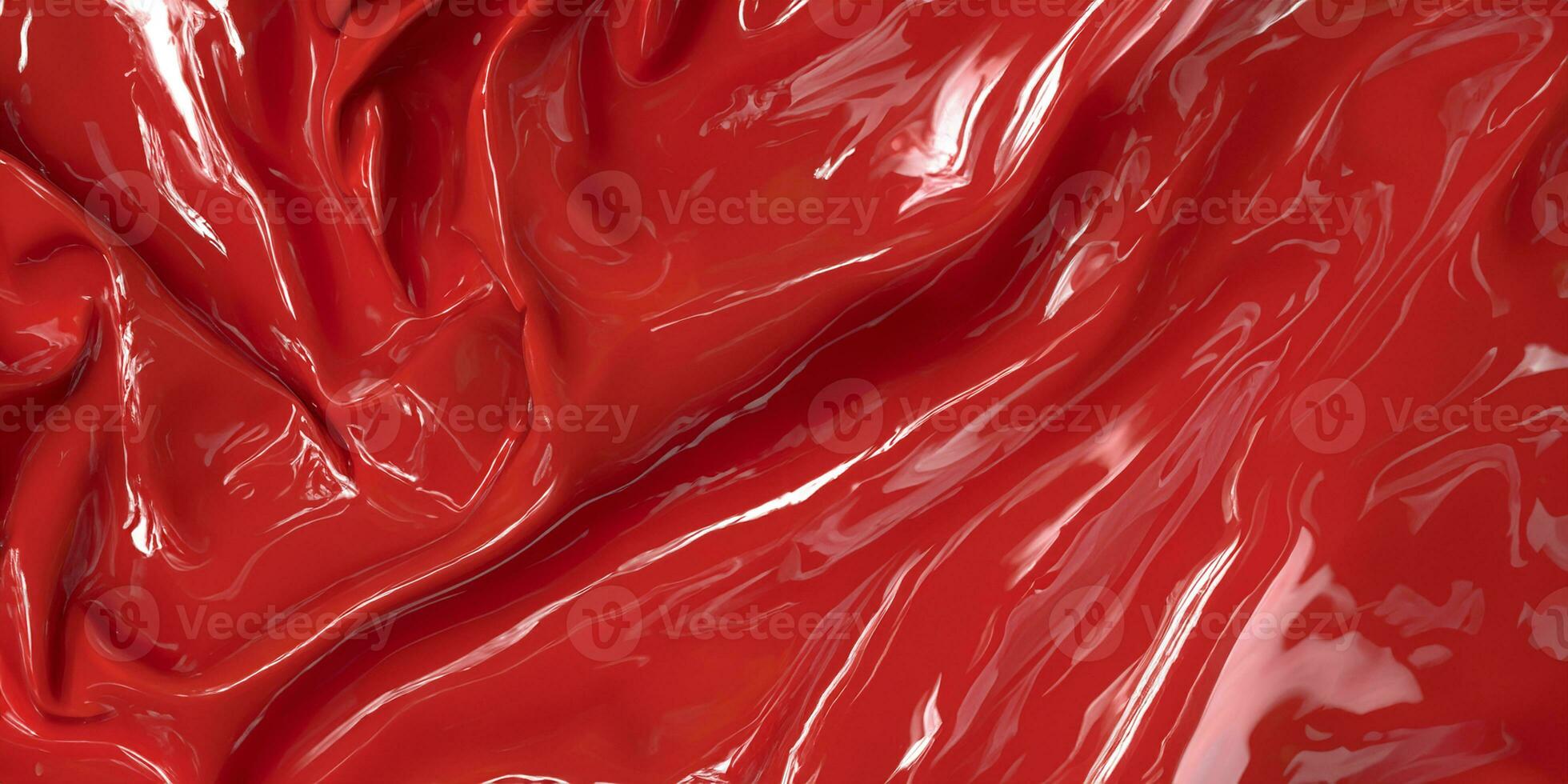 Modern illustration with red liquid background. Abstract shiny wave design background. 3D illustration. photo