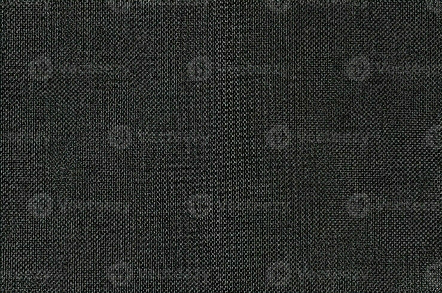 Black grey fabric texture for background and design art work with seamless pattern of natural textile. photo