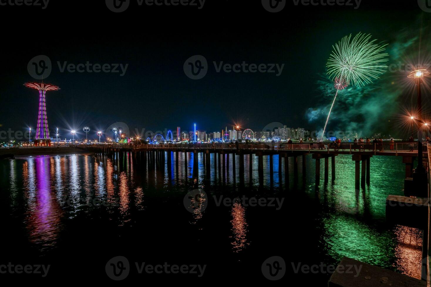 Coney Island at Night photo