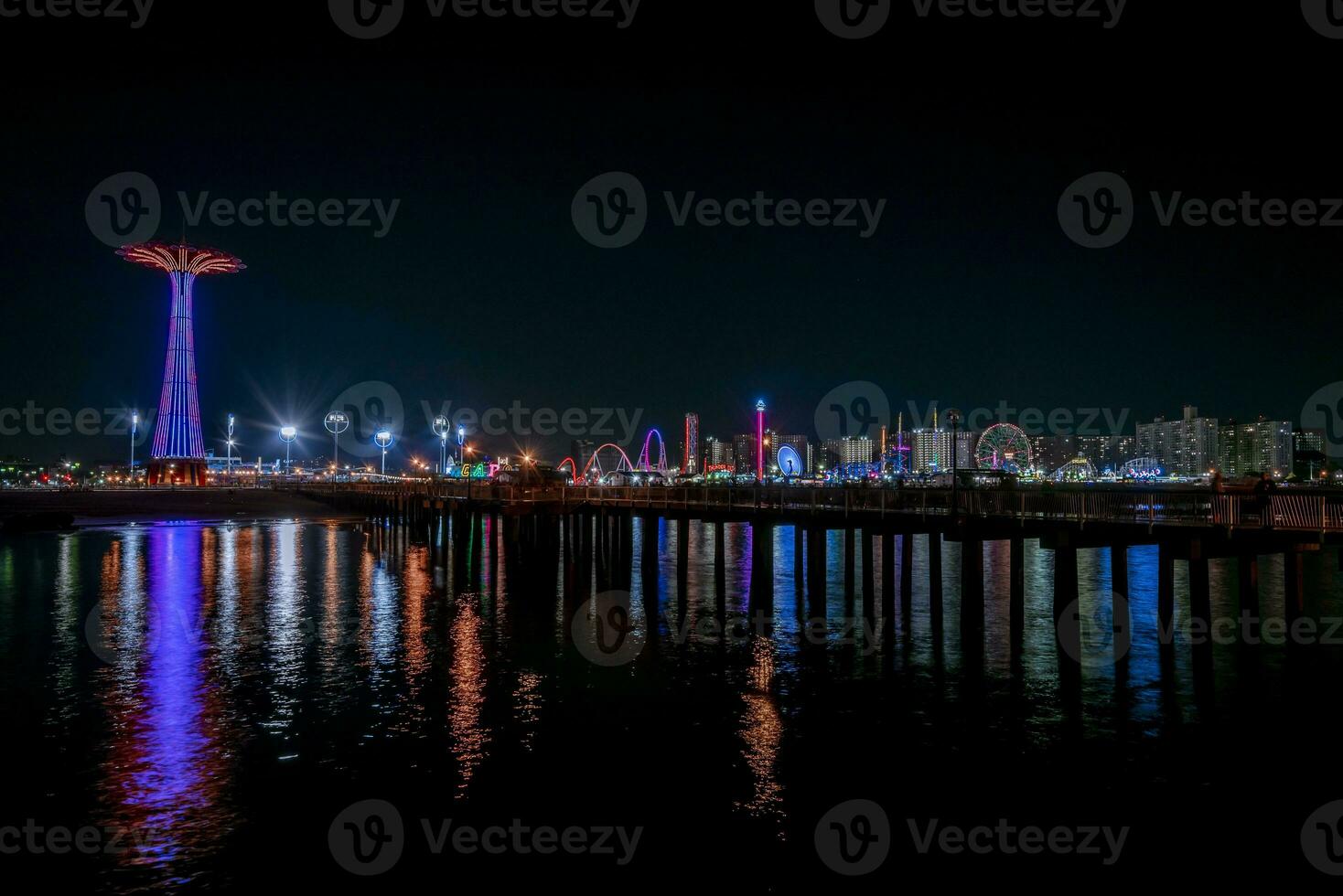Coney Island at Night photo