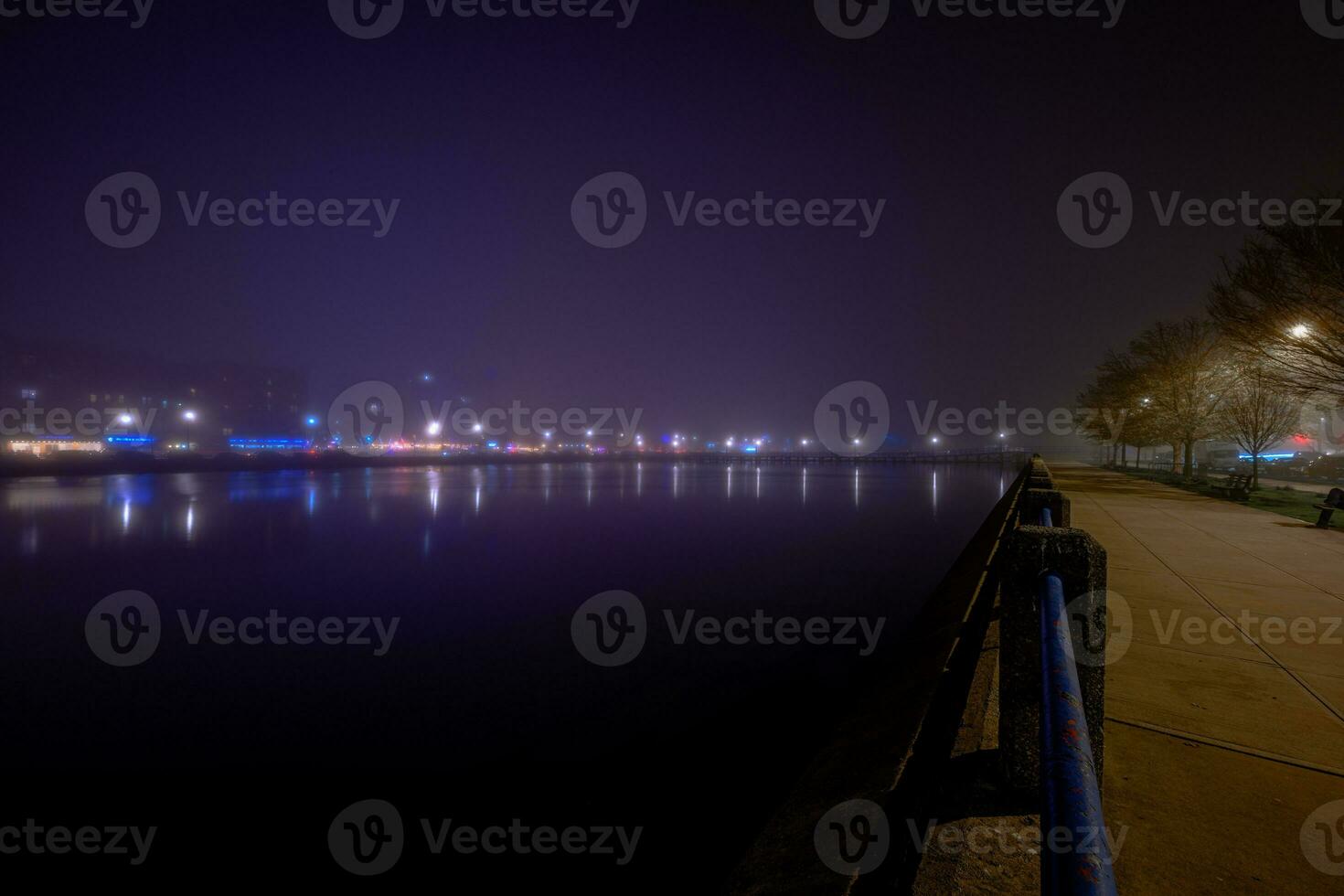 Foggy Bay at Night photo