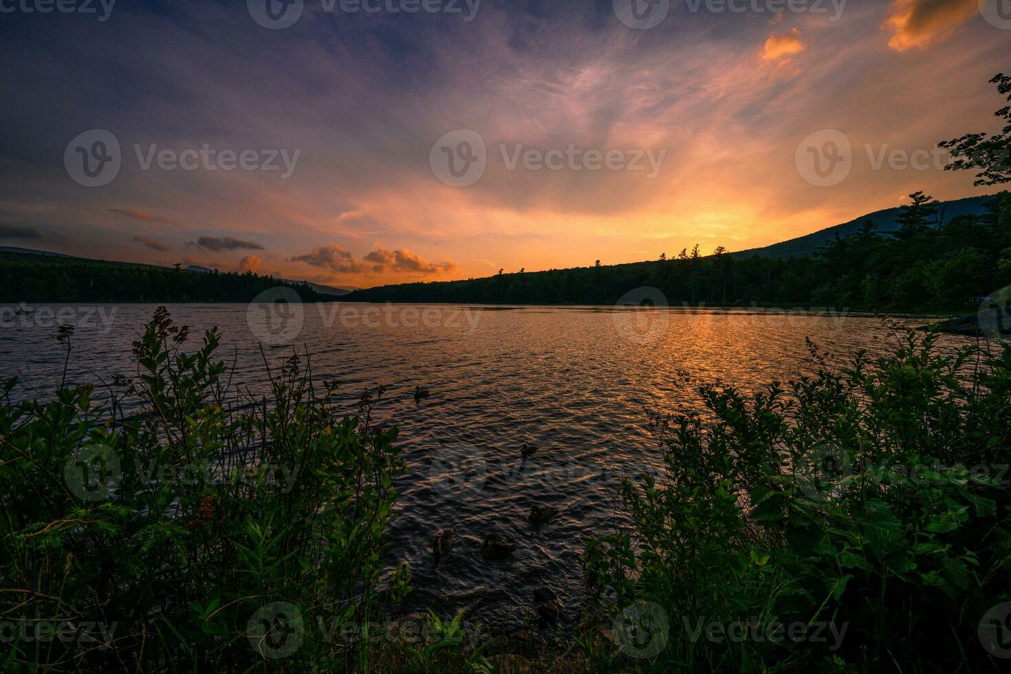 Solstice Lake Sunset photo