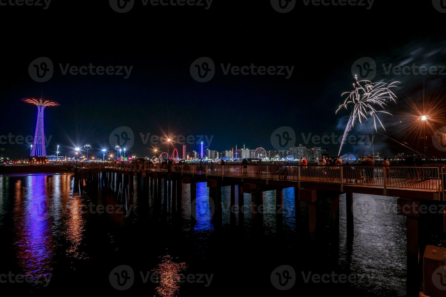 Coney Island at Night photo