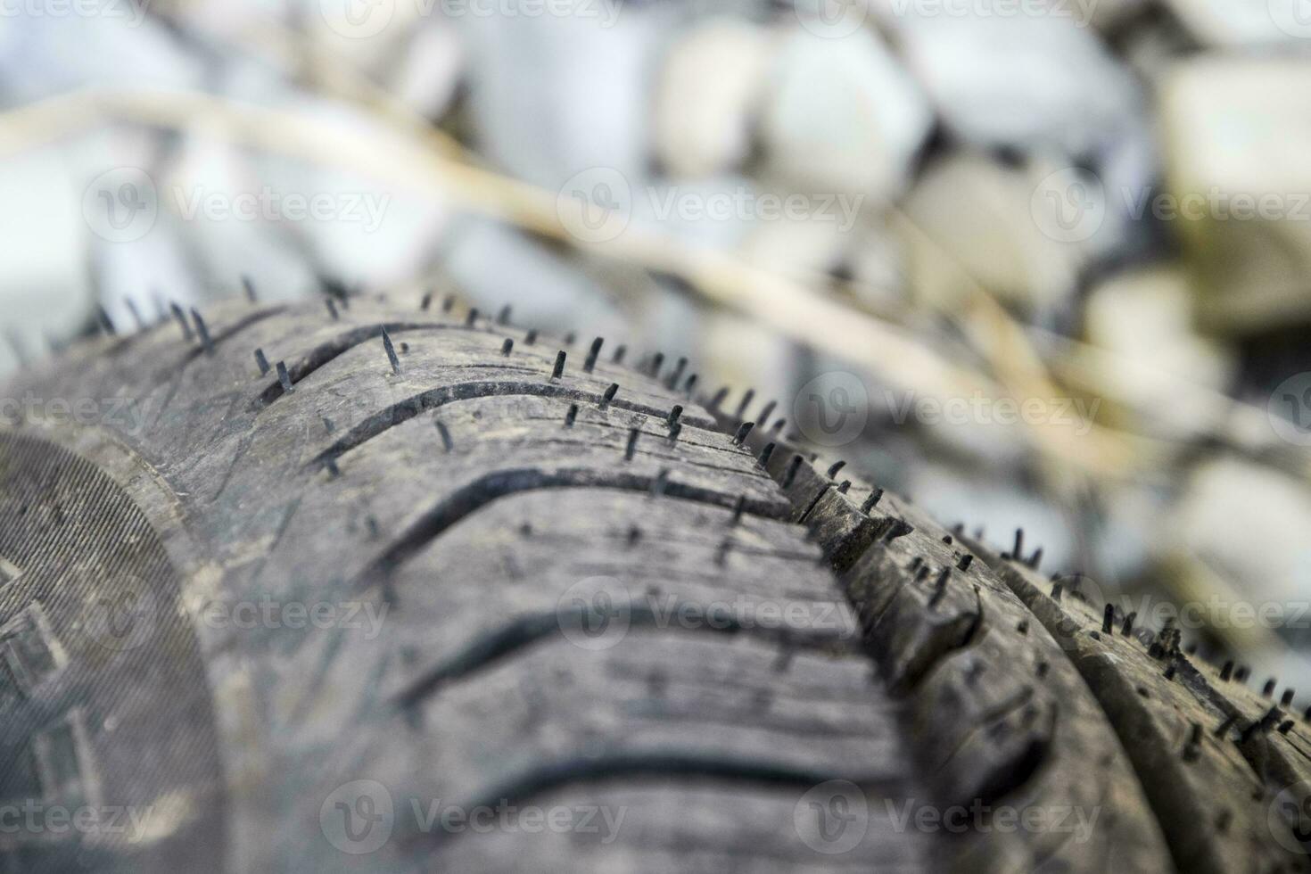 Surface of new tires. New car wheels. New tires. photo