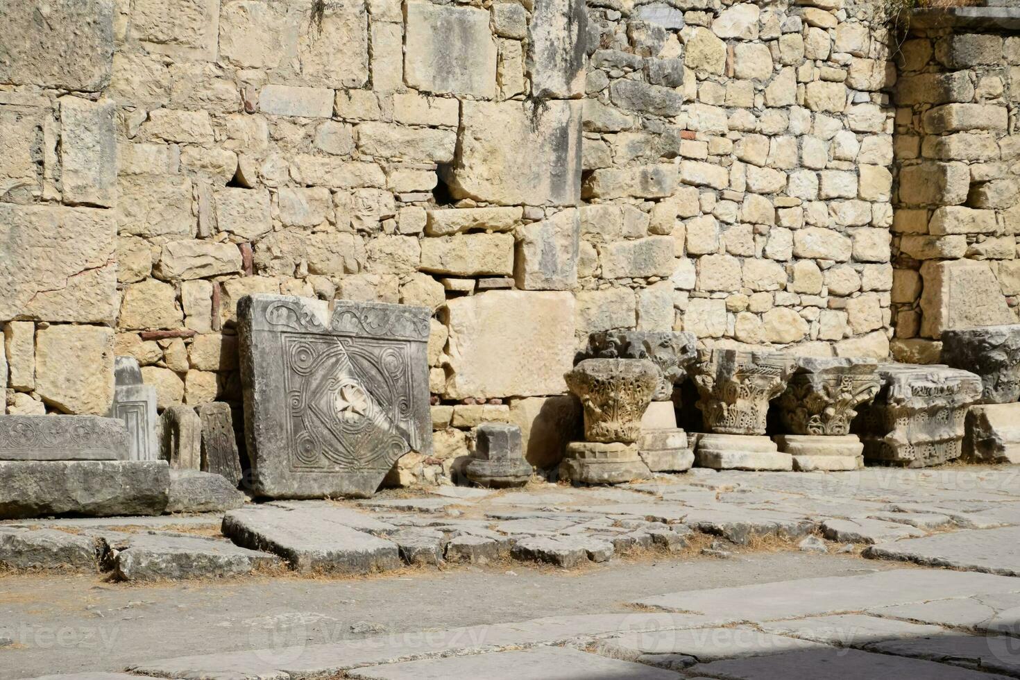 The building of Church of St Nicholas in Turkey, Demre. Walls, antique columns photo