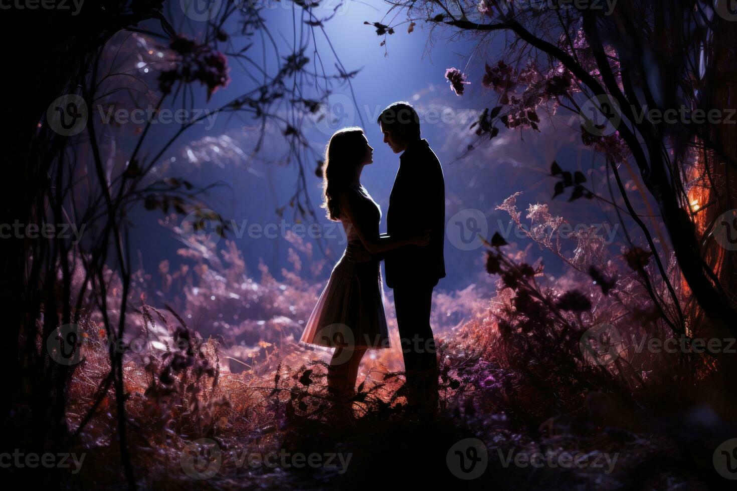 AI generated Candles on rocks creating a romantic natural haven, valentine, dating and love proposal image photo