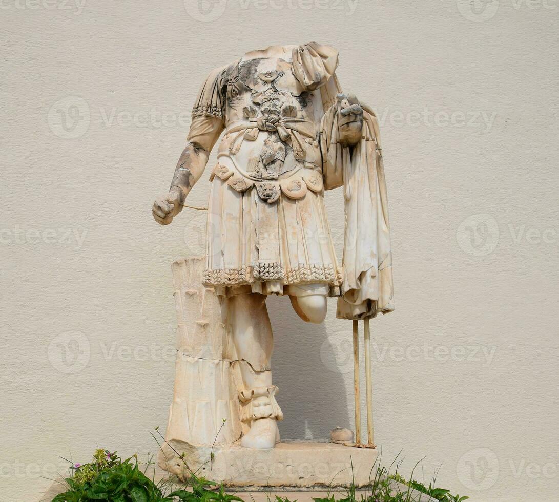 Antique statue of emperor of marble. photo