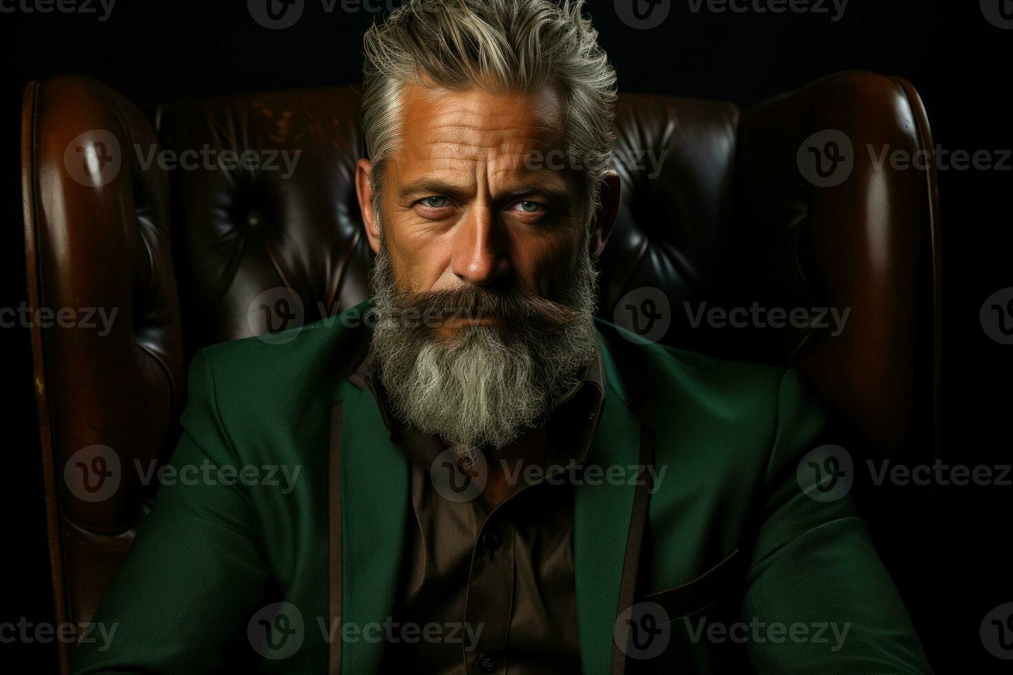 AI generated Stylish elderly gentleman in rest, images of senior citizens photo