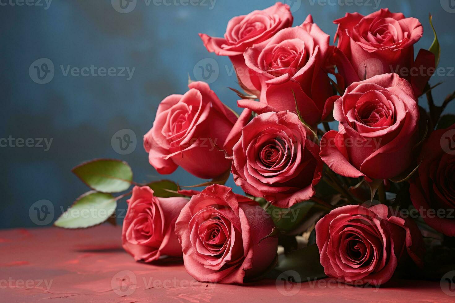 Red roses on an artistic palette, engagement, wedding and anniversary image photo