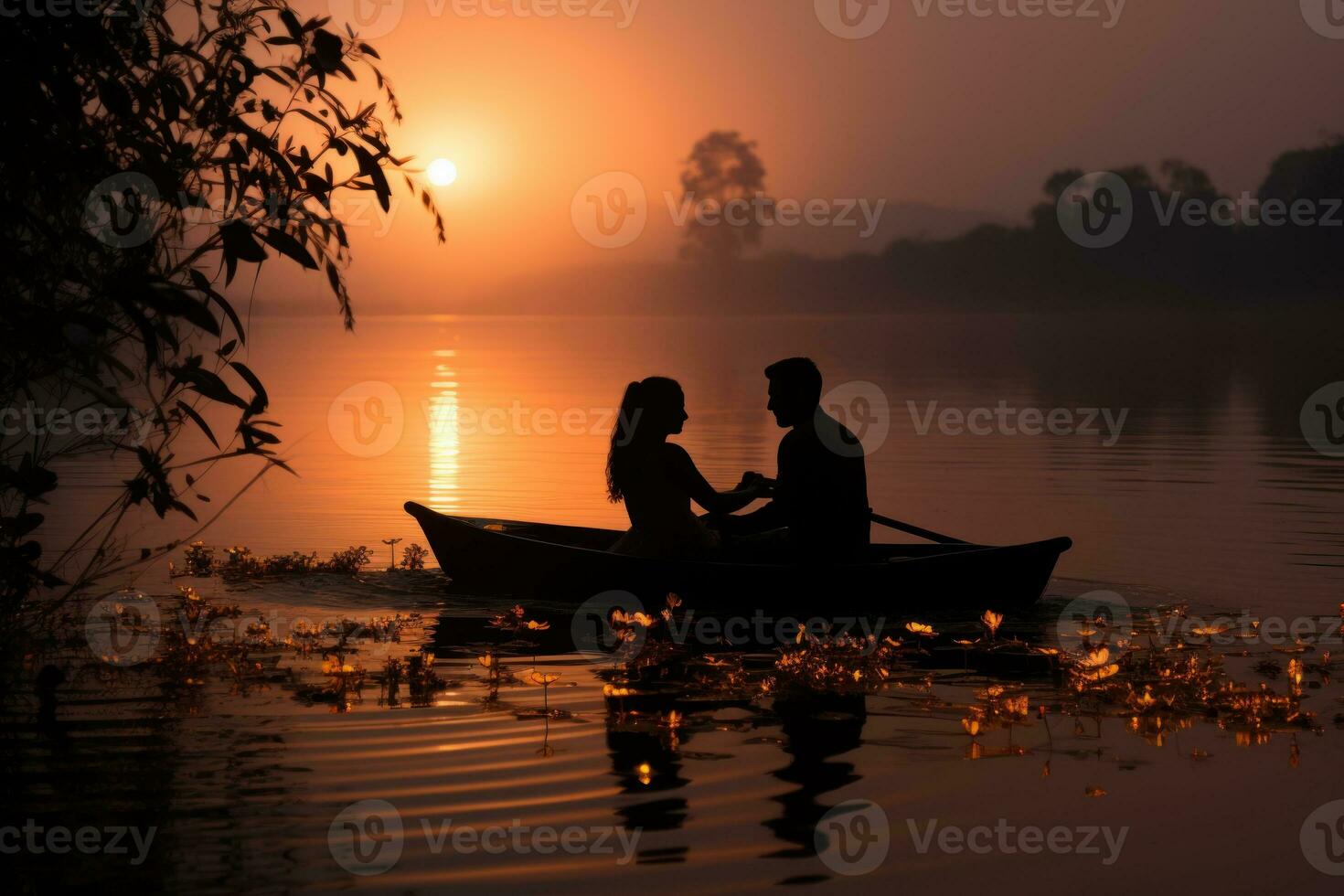 AI generated Spontaneous joy as the couple poses with a classic convertible, valentine, dating and love proposal image photo