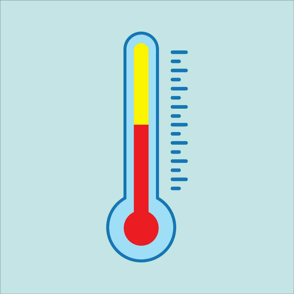 thermometer temperature measuring tool icon logo vector design