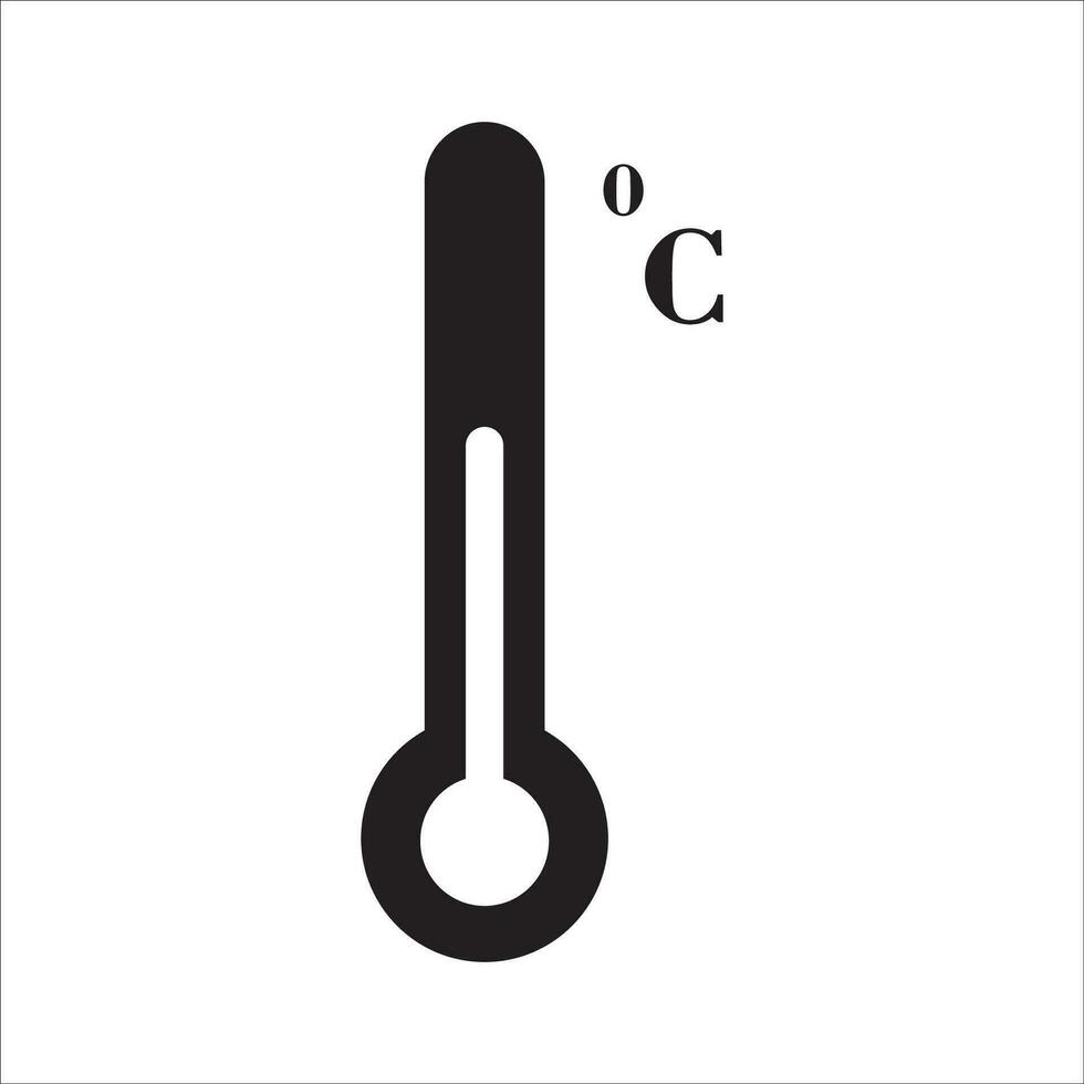 thermometer temperature measuring tool icon logo vector design