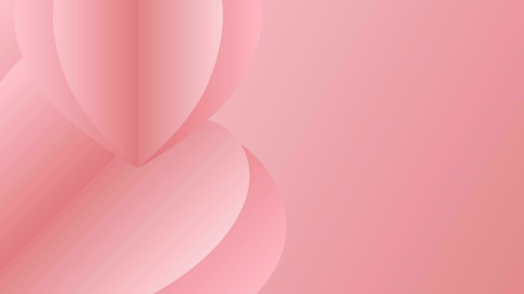 pink background with heart for valentine's day vector