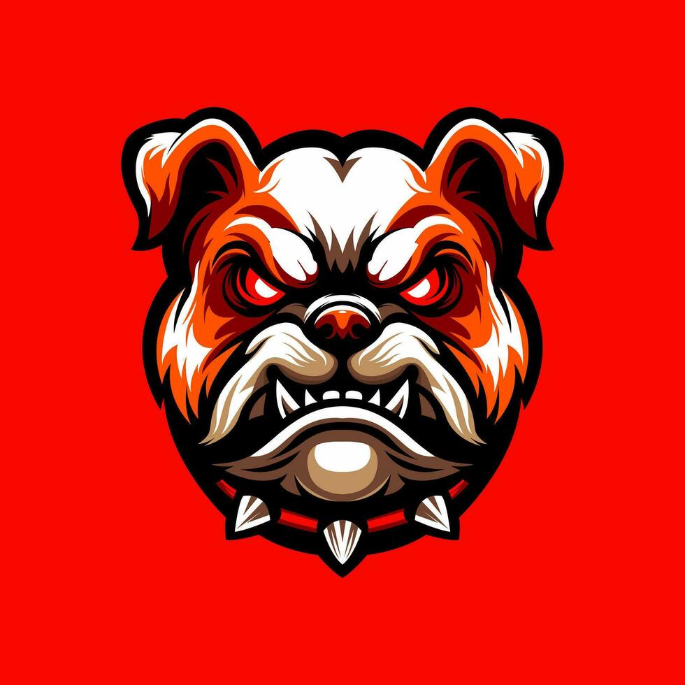 playful bulldog esport logo. This dynamic design combines the strength of a bulldog with a playful edge, making it the perfect identity for gaming enthusiasts. vector