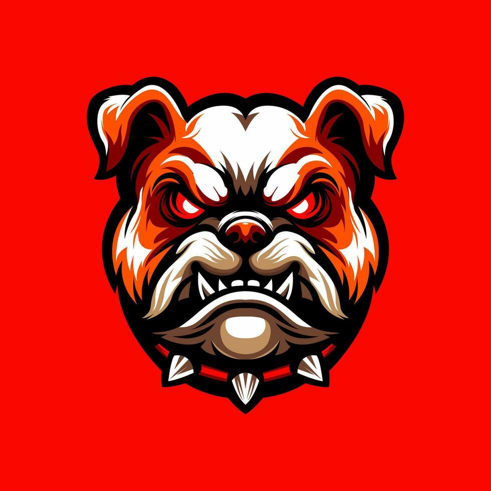 juguetón buldog deporte logo. esta dinámica diseño combina el fuerza de un buldog con un juguetón borde, haciendo eso el Perfecto identidad para juego de azar entusiastas vector