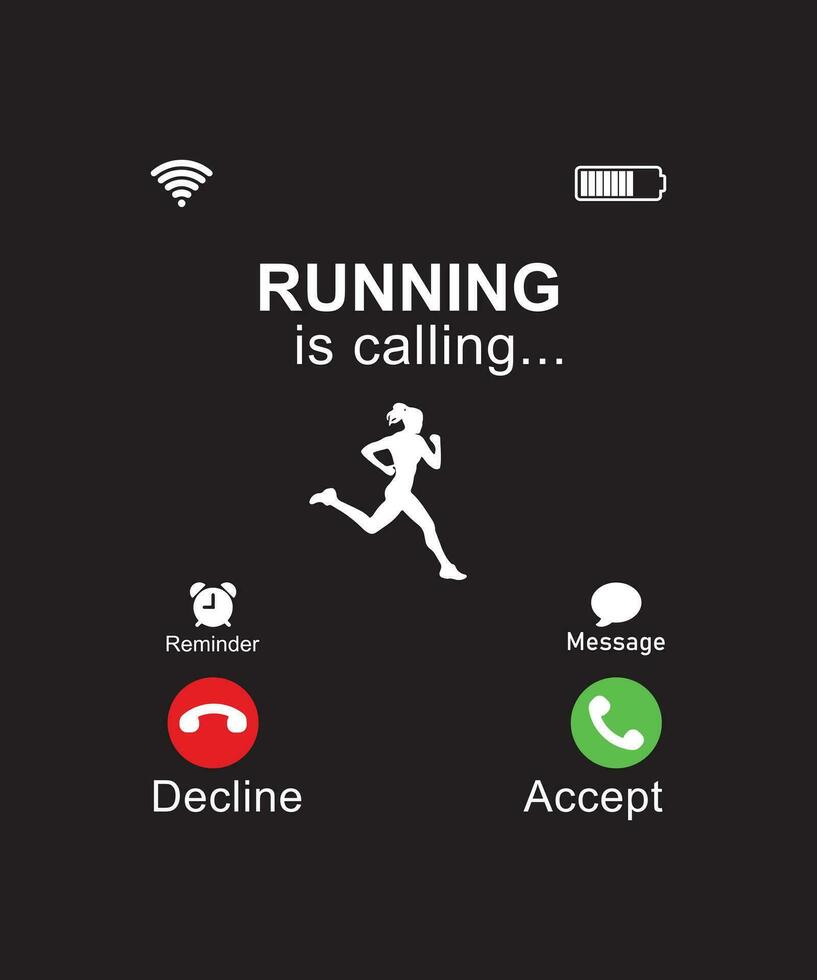 Running is calling tshirt design vector